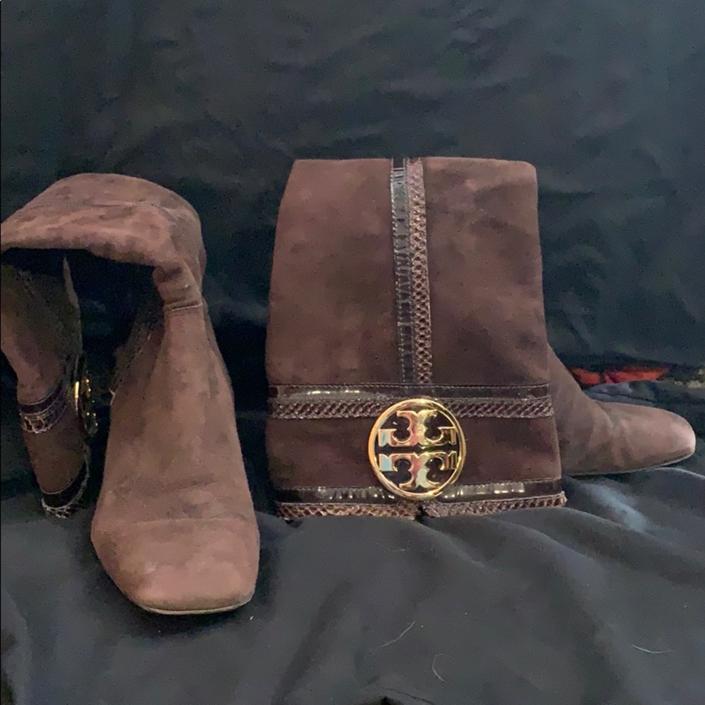 Brown Heeled Tory Burch Boots